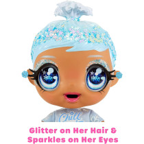 Mga'S Glitter Babyz January Snowflake Baby Doll With 3 Magical Color Changes Blue Hair, Winter Snowflakes Outfit, Diaper, Bottle, Accessories- Gift For Kids, Toy For Girls Boys Ages 3 4 5+ Years Old