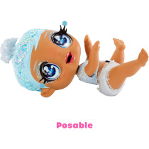 Mga'S Glitter Babyz January Snowflake Baby Doll With 3 Magical Color Changes Blue Hair, Winter Snowflakes Outfit, Diaper, Bottle, Accessories- Gift For Kids, Toy For Girls Boys Ages 3 4 5+ Years Old