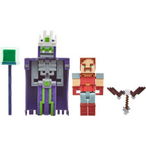 Minecraft Dungeons Hal & Nameless One 3.25" Figures 2-Pk Battle Figures, Great for Playing, Trading, and Collecting, Action and Battle Toy for Boys and Girls Age 6 and Older