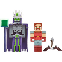 Minecraft Dungeons Hal & Nameless One 3.25" Figures 2-Pk Battle Figures, Great for Playing, Trading, and Collecting, Action and Battle Toy for Boys and Girls Age 6 and Older