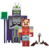 Minecraft Dungeons Hal & Nameless One 3.25" Figures 2-Pk Battle Figures, Great for Playing, Trading, and Collecting, Action and Battle Toy for Boys and Girls Age 6 and Older