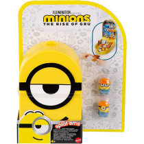 Minions: The Rise of Gru SplataEUR~EMS Construction Playset Toy, 2 Mini Minion Figures with Deluxe Launcher and Sticky Targets, Gift for Kids Ages 4 Years and Older