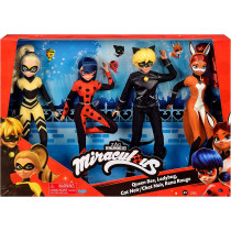 Miraculous: Tales Of Ladybug & Cat Noir Multipack Of Miraculous Dolls | 26cm Ladybug Cat Noir Rena Rouge And Queen Bee Miraculous Toys | Miraculous Ladybug Toys Doll Set With Accessories And Kwamis