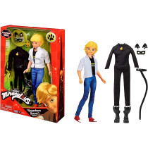 Miraculous: Tales of Ladybug and Cat Noir Adrien to Cat Noir, Secret Superhero Fashion Doll with Accessories 50358