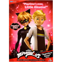 Miraculous: Tales of Ladybug and Cat Noir Adrien to Cat Noir, Secret Superhero Fashion Doll with Accessories 50358