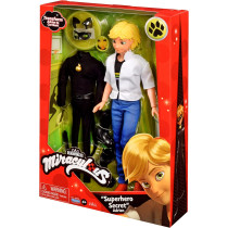 Miraculous: Tales of Ladybug and Cat Noir Adrien to Cat Noir, Secret Superhero Fashion Doll with Accessories 50358