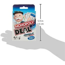 Monopoly Deal Card Game (Arabic) , Quick-Playing Card Game for 2-5 Players, Game for Families and Kids Ages 8 and Up