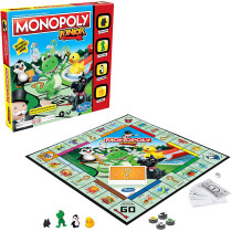 Monopoly Junior Game, Monopoly Board Game for Kids Ages 5 and Up, Family Game for 2-4 Players