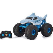 Monster Jam Official Megalodon STORM All-Terrain Remote Control Monster Truck, 1:15 Scale, Grey