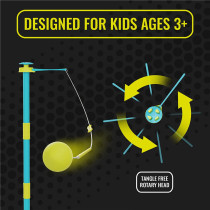 Mookie All Surface Early Fun Swingball, Set Of 1, Blue & Yellow, 37 X 46 X 10 Cm