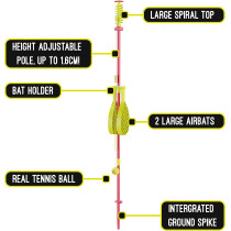 Mookie Classic Swingball, Red, 7282, 8.3 X 70 X 24 Cm