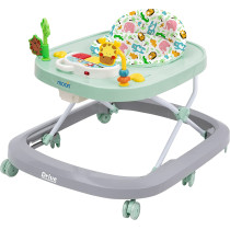 Moon Drive Height Adjustable Baby/Child Walker With Music And Toys Play Tray-(From 6 Months To 18 Months)- Grey Forest
