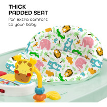 Moon Drive Height Adjustable Baby/Child Walker With Music And Toys Play Tray-(From 6 Months To 18 Months)- Grey Forest