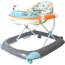 Moon PACE Height adjustable Baby/Child Walker with music and toys Play tray-(from 6 months to 18 months)-Grey