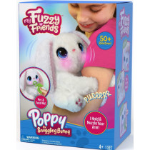 My Fuzzy Friend Poppy The Snuggling Bunny , White