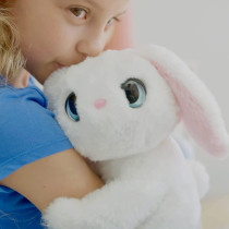 My Fuzzy Friend Poppy The Snuggling Bunny , White