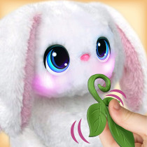 My Fuzzy Friend Poppy The Snuggling Bunny , White