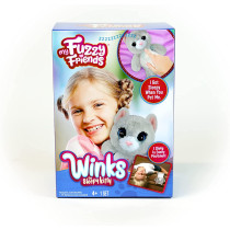 My Fuzzy Friend Winks Sleepy Kitty , Grey