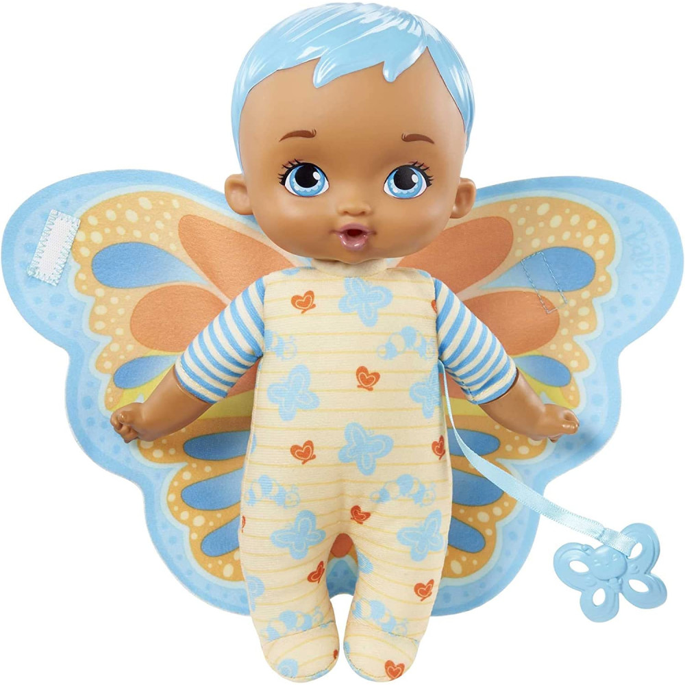 My Garden Baby Hbh38 My First Baby Butterfly Doll (23-cm / 9-In), Soft Body With Plush Wings, Blue, Great Gift For Kids 18M+, BlEU