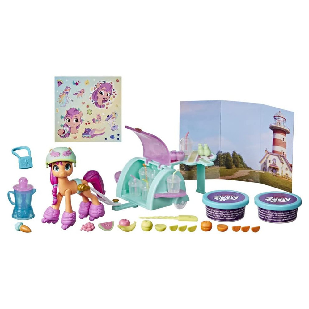 My Little Pony: A New Generation Movie Story Scenes Mix And Make Sunny Starscout - Toy With Compound, 25 Accessories, 3-Inch Pony (Accessory Colors May Vary)
