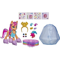 My Little Pony: A New Generation Movie.Crystal Adventure Sunny.Starscout. 3 Inch Orange Pony Toy, Surprise Accessories, Bracelet, Multicolour, F2454, Crystal Adventure Ponies Sunny