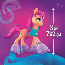 My Little Pony: A New Generation Movie.Crystal Adventure Sunny.Starscout. 3 Inch Orange Pony Toy, Surprise Accessories, Bracelet, Multicolour, F2454, Crystal Adventure Ponies Sunny