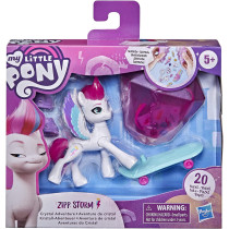 My Little Pony: A New Generation Movie.Crystal Adventure Zipp Storm. 3 Inch White Pony Toy With Surprise Accessories, Friendship Bracelet, Multicolour, F2452