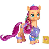 My Little Pony: A New Generation Rainbow Reveal Sunny Starscout - 15 cm Orange Pony Toy With Rainbow Braid, 17 Accessories