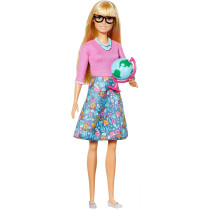 Barbie Teacher Doll - Blonde, with 10 Teaching Accessories, GJC23