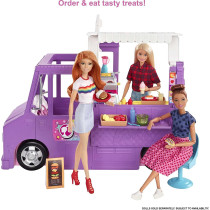 Barbie Fresh 'N' Fun Food Truck Opens To CookingAreas With 30+ Realistic Play Piece, For Ages 3 Years Old & Up gmw07