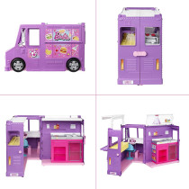 Barbie Fresh 'N' Fun Food Truck Opens To CookingAreas With 30+ Realistic Play Piece, For Ages 3 Years Old & Up gmw07
