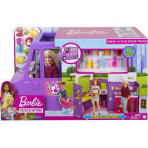 Barbie Fresh 'N' Fun Food Truck Opens To CookingAreas With 30+ Realistic Play Piece, For Ages 3 Years Old & Up gmw07