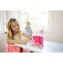 Barbie Travel Doll, Blonde, With Puppy, Opening Suitcase, Stickers And 10+ Accessories, For 3 To 7 Year Olds , Multicolor