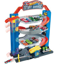 Hot Wheels City Stunt Garage Play Set, Gift Idea For Ages 3 To 8 Years, With Elevator To Upper Levels Gnl70