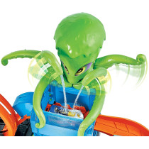 Hot Wheels City Ultimate Octo Car Wash Playset with Water Tanks & 1 Color Reveal Car that Transforms with Water, Gift for Kids 4 Years Old & Up GTT96, Multi colour