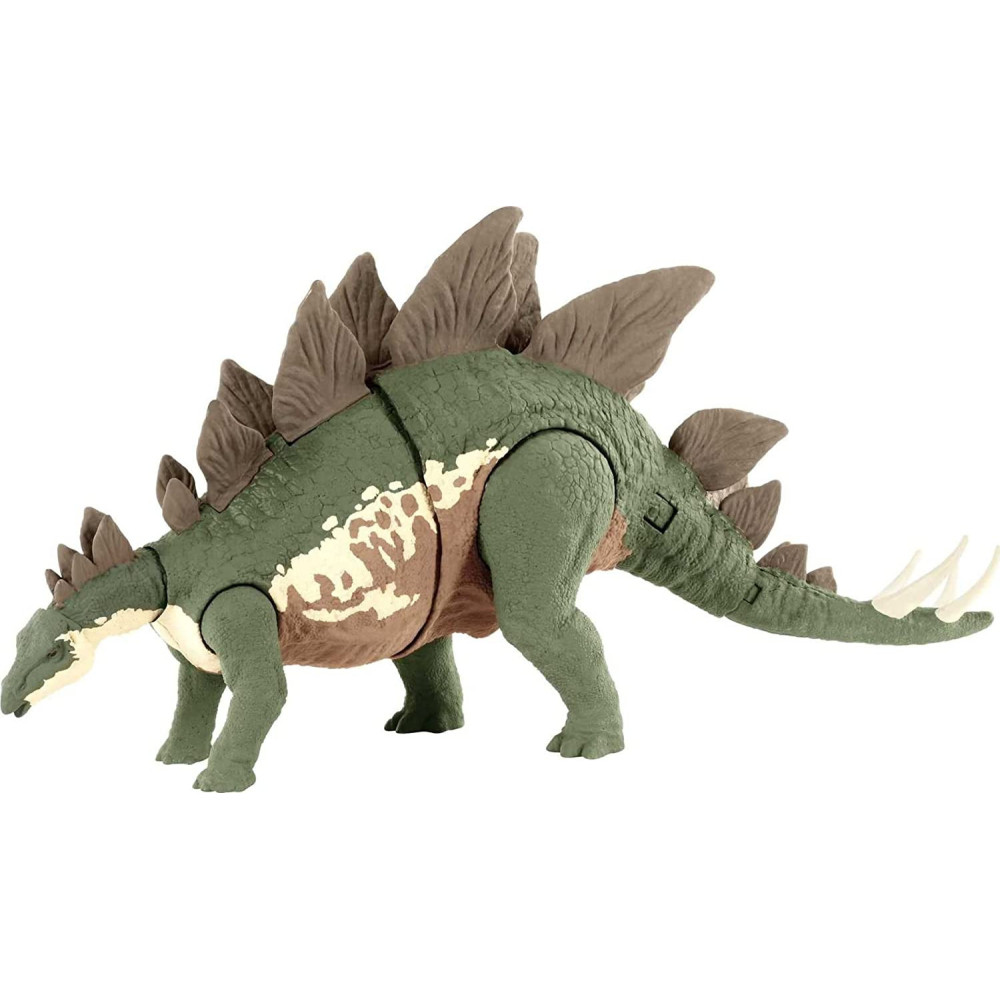 Jurassic World Camp Cretaceous Mega Destroyers Stegosaurus Dinosaur Action Figure, Toy Gift with Movable Joints, Attack and Breakout Feature