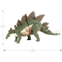 Jurassic World Camp Cretaceous Mega Destroyers Stegosaurus Dinosaur Action Figure, Toy Gift with Movable Joints, Attack and Breakout Feature