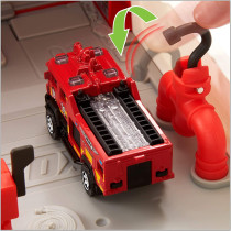 Matchbox Action Drivers Fire Station Rescue Playset with 1:64 Scale Truck, Light & Sound Effects, Moving Parts, Pretend Fire that Kids Extinguish, 3 Years Old & Up HBD76, Multicolour, Match Box