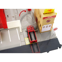 Matchbox Action Drivers Fire Station Rescue Playset with 1:64 Scale Truck, Light & Sound Effects, Moving Parts, Pretend Fire that Kids Extinguish, 3 Years Old & Up HBD76, Multicolour, Match Box