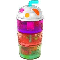 Polly Pocket Spin 'n Surprise Compact Playset, Tropical Smoothie Shape, Waterpark Theme, 3 Floors, 25 Surprise Accessories Including Polly & Shani Dolls, Great Gift for Ages 4 Years Old & Up