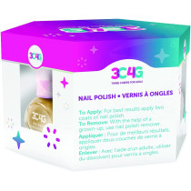 3C4G Three Cheers for Girls Pink & Gold Hexagon nail polish Pack of 5