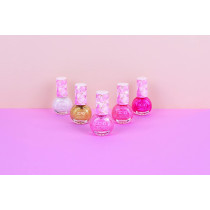 3C4G Three Cheers for Girls Pink & Gold Hexagon nail polish Pack of 5