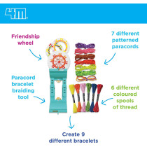 4M 404728 Friendship Bracelets Craft Kit, Multi-Colour