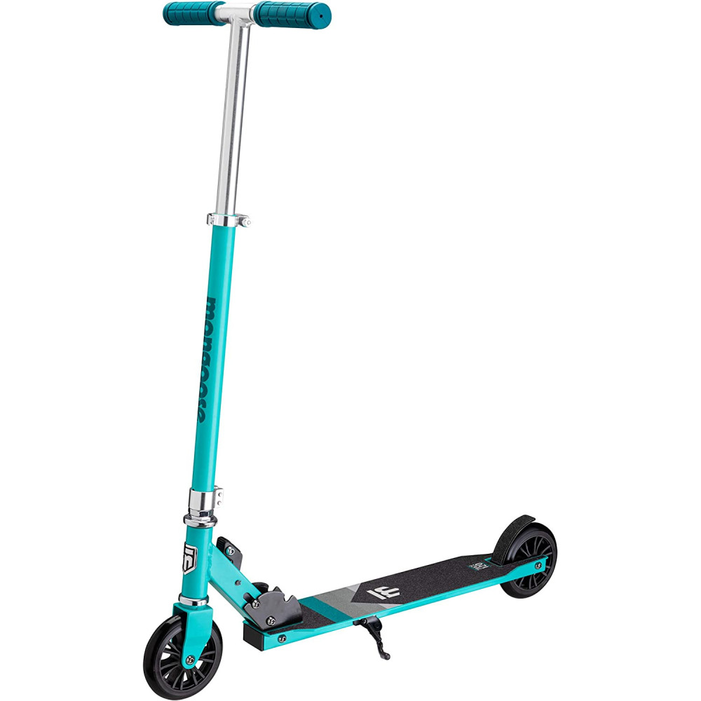 Mongoose Trace Youth Kick Scooter Folding and Non-Folding Design, Regular, Lighted, and Air Filled Wheels, Multiple Colors Teal