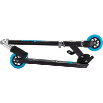 Mongoose Trace Youth Kick Scooter Folding and Non-Folding Design, Regular, Lighted, and Air Filled Wheels, Multiple Colors Black/Blue