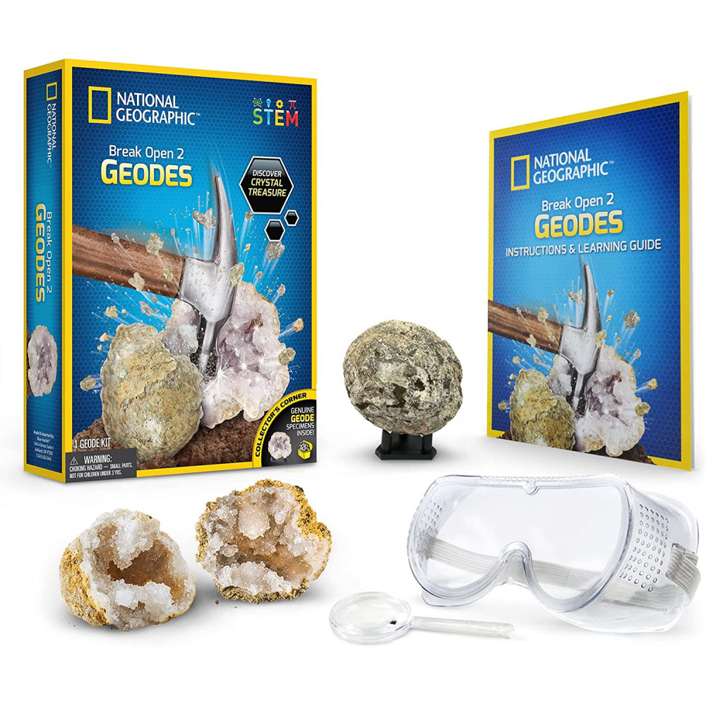 National Geographic Break Open 2 Geodes, Multi Color, Rtnggeo2