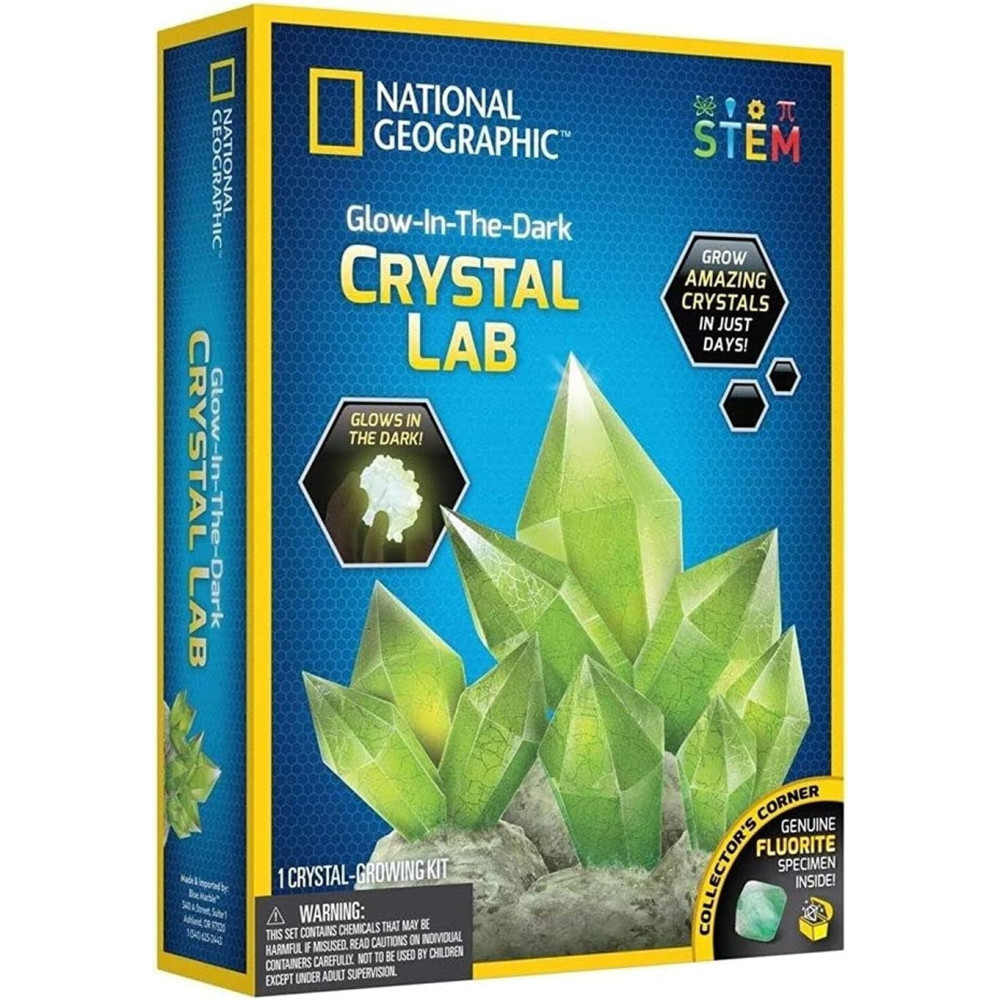 National Geographic Jm00600 Ng Green Glow In The Dark Crystal Growing Lab Crystal Green