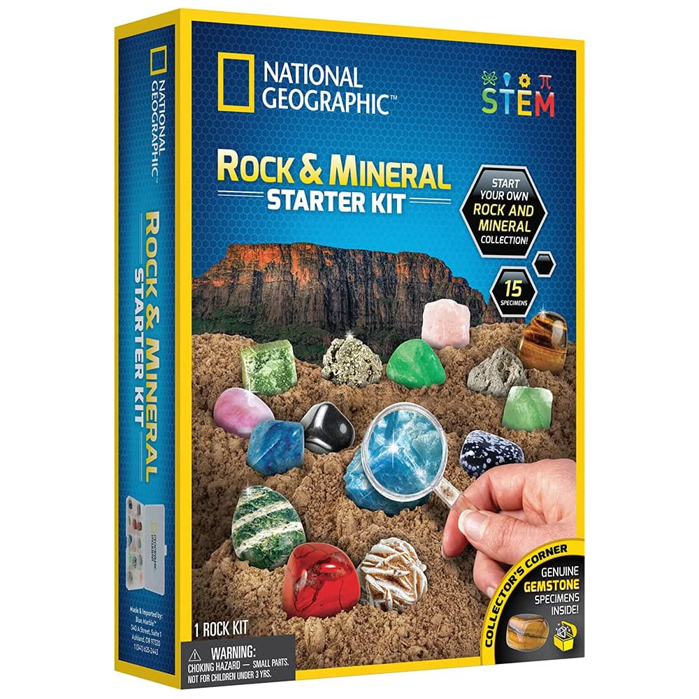 National Geographic Rock & Mineral Starter Kit, Multi Color, Rtngdino2Int