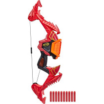 Nerf Dragonpower Skyblaze Dart Bow, Inspired By Dungeons And Dragons, Dragon Bow Action, 10 Official Nerf Elite Darts, 5 Dart Storage, Multicolour, F0809Eu4