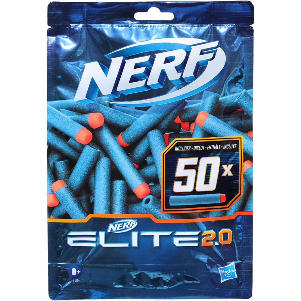 Nerf Elite 2.0 50 Dart Refill Pack Includes 50 Official Nerf Elite 2.0 Darts, Compatible With All Nerf Elite Blasters